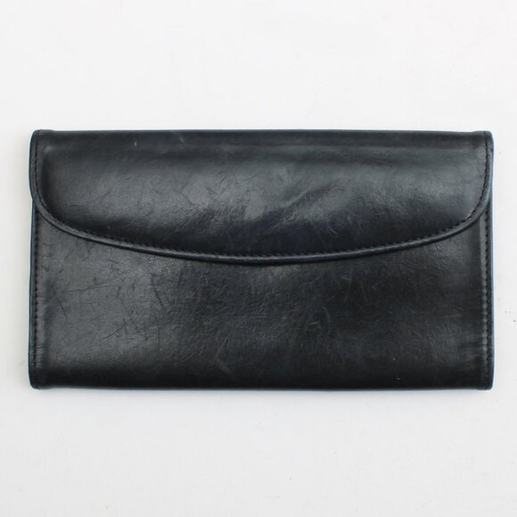 Coach Handbags - Coach Legacy Vintage 90s Black Bifold Water Buffalo Leather Envelope Wallet